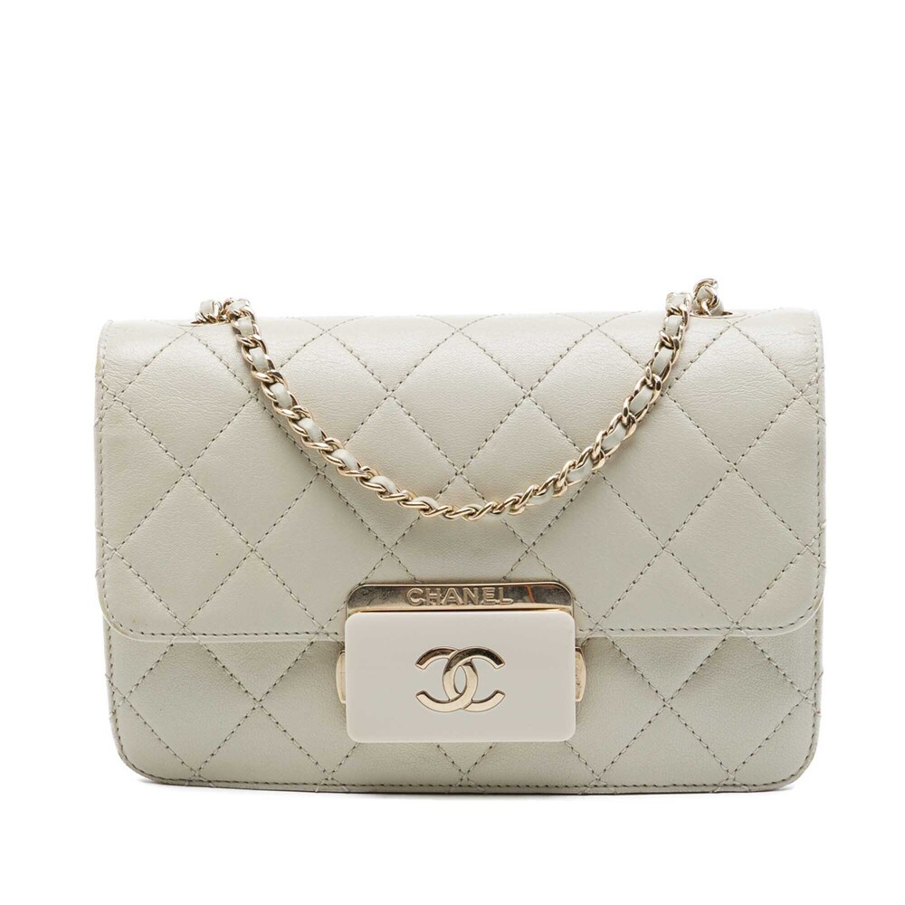 Pre-Loved Chanel Mini Sheepskin Beauty Lock Flap